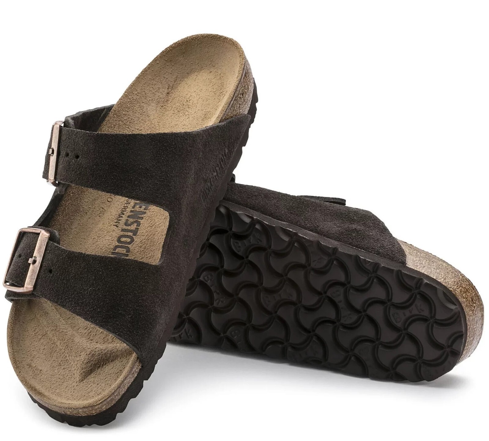 

[51901] Замшевые сандалии Birkenstock Arizona Mocha *НОВИНКА*, Коричневый, Birkenstock Arizona