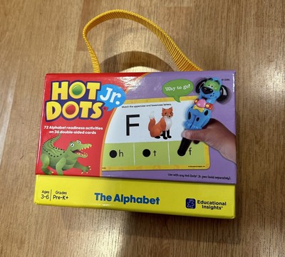 Hot Dots Jr. The Alphabet 36 Double-Sided Cards Includes Power Pen