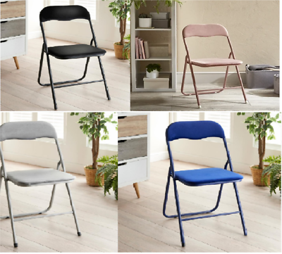 Folding velvet online chair