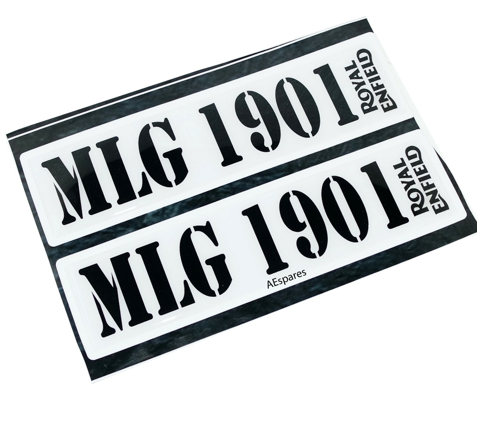 Fits Royal Enfield MLG 1901 Logo Chaise Rear Side Bumper Sportive Sticker  