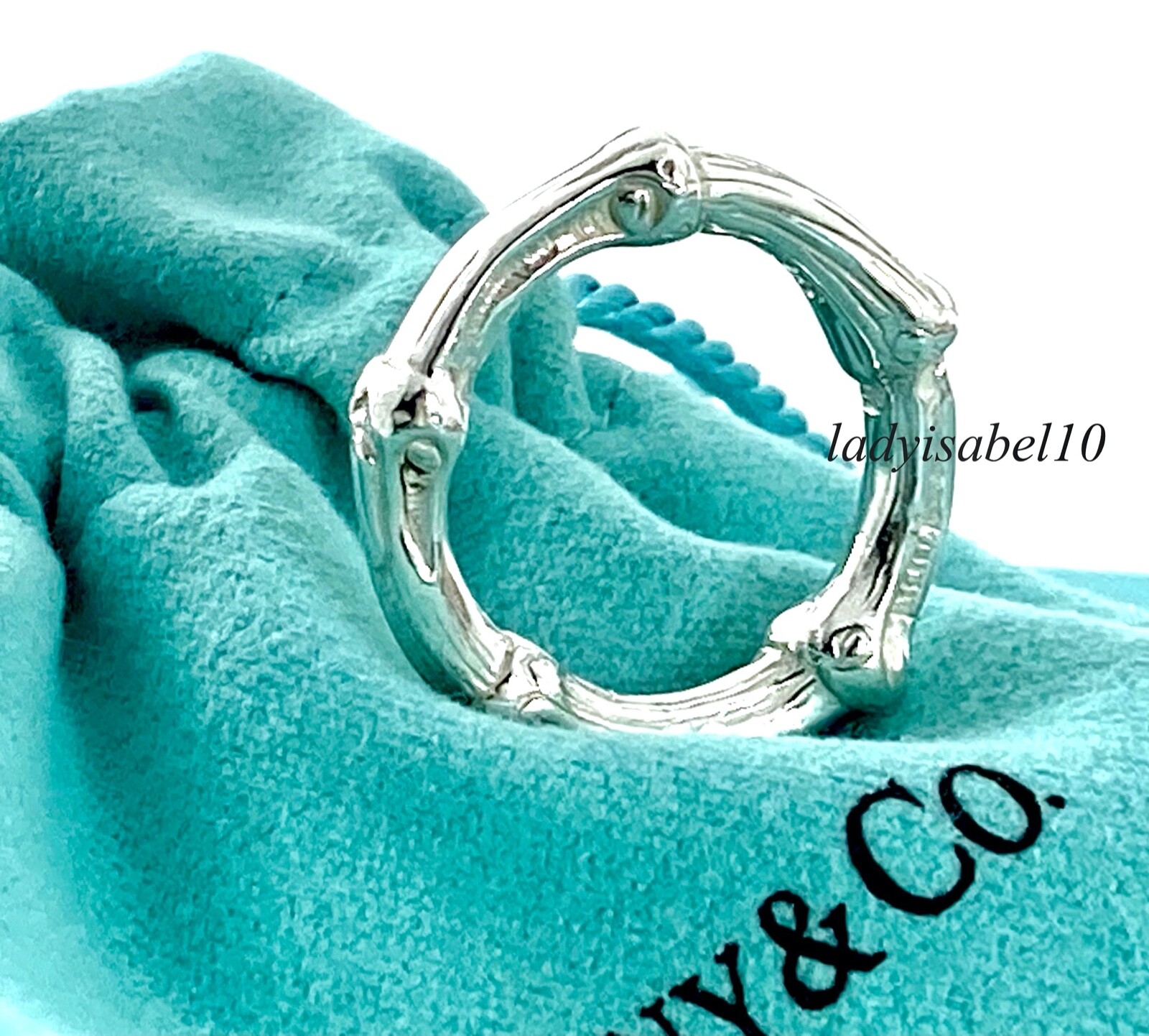 Tiffany & Co Size 5.75 Bamboo Band Ring Sterling Silver Love Tiffany & Co Size 5.75 Bamboo Band Ring Sterling Silver Love
