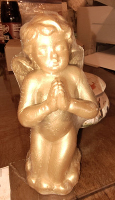 Golden Cherub Angel Candles 5 x 2.5