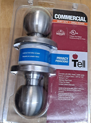 Tell Mfg Commercial Heavy Duty PRIVACY Interior & Exterior Door Lock CL500004