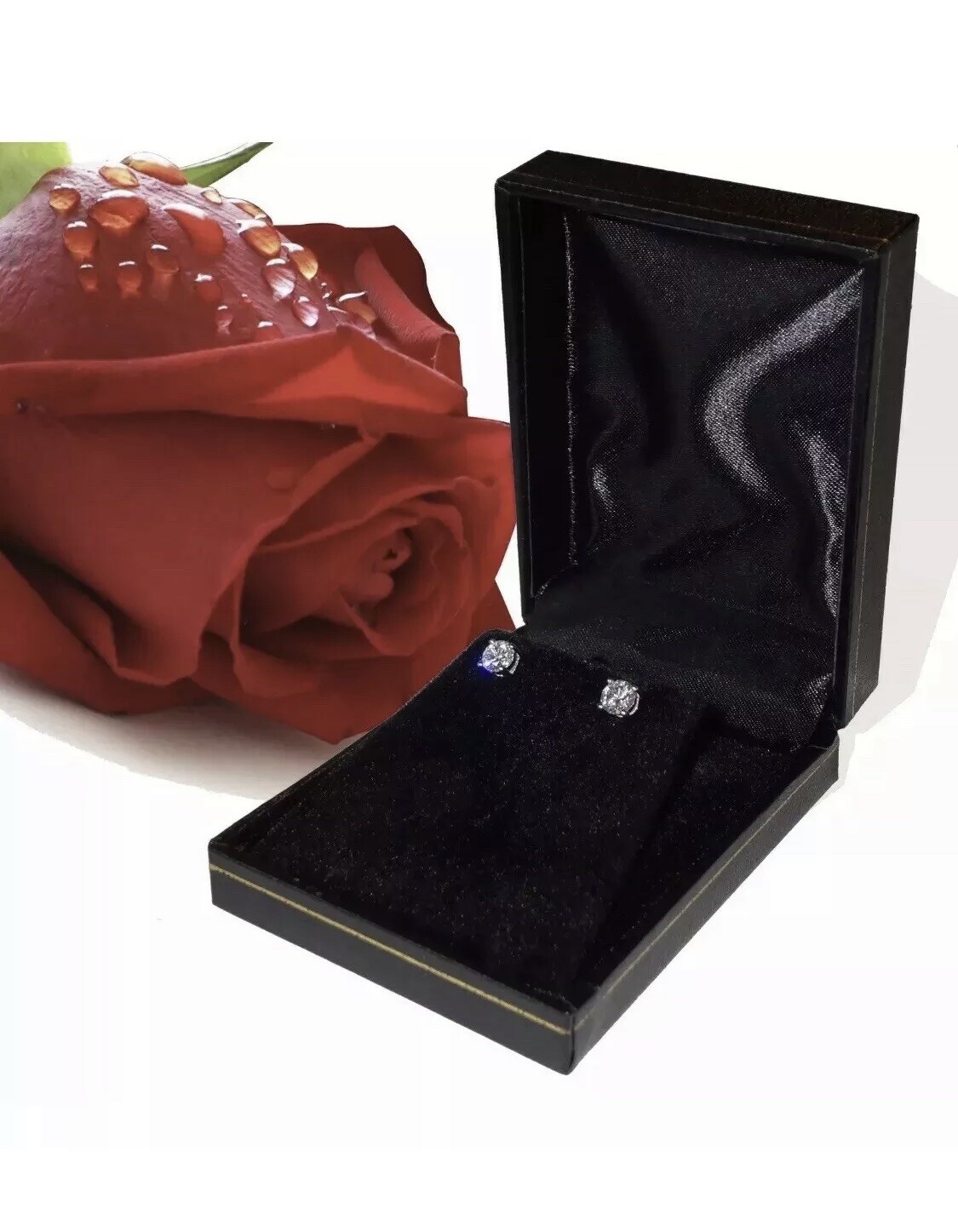 5.00 Ct Brilliant Round Cut Lab Created VVS1/D Stud Earrings 14K White Gold 8mm