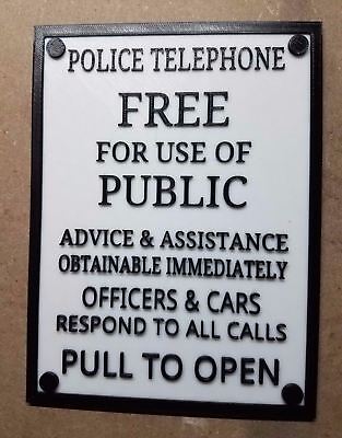 Tardis Door Sign 3d Printed From Doctor Who Ebay