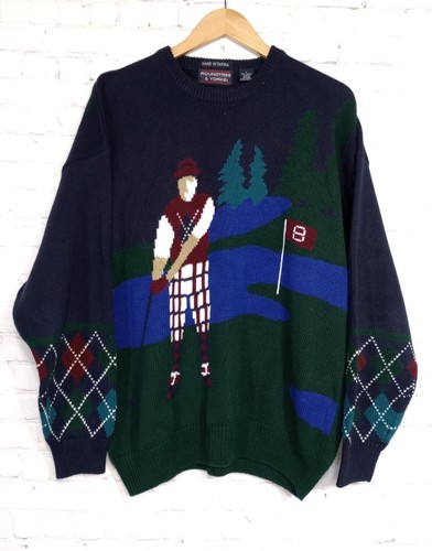 Vintage Roundtree and Yorke 100% Cotton Knit Golf Sweater Vintage Roundtree and Yorke 100% Cotton Knit Golf Sweater