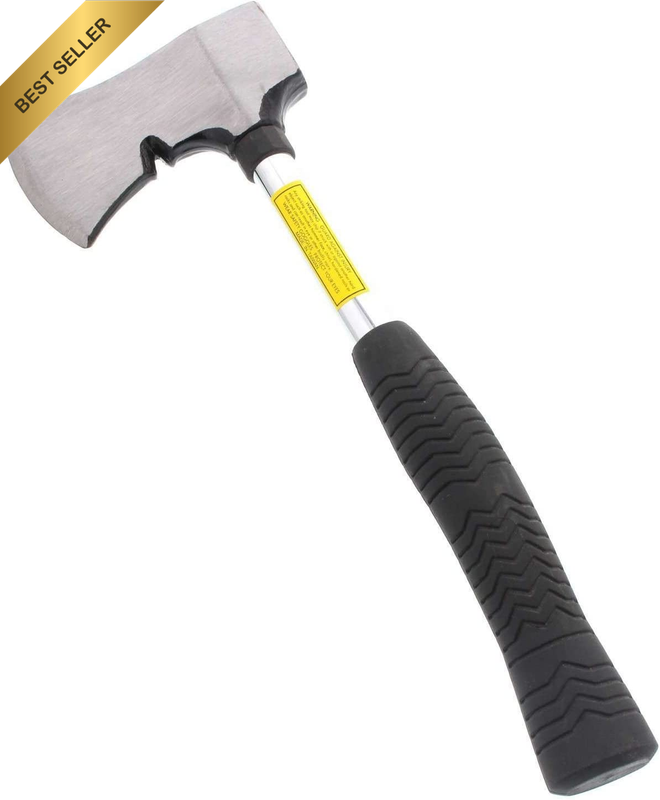 Camping Axe Steel Handle Soft Grip 570g Lightweight Outdoor Hatchet EG-7216