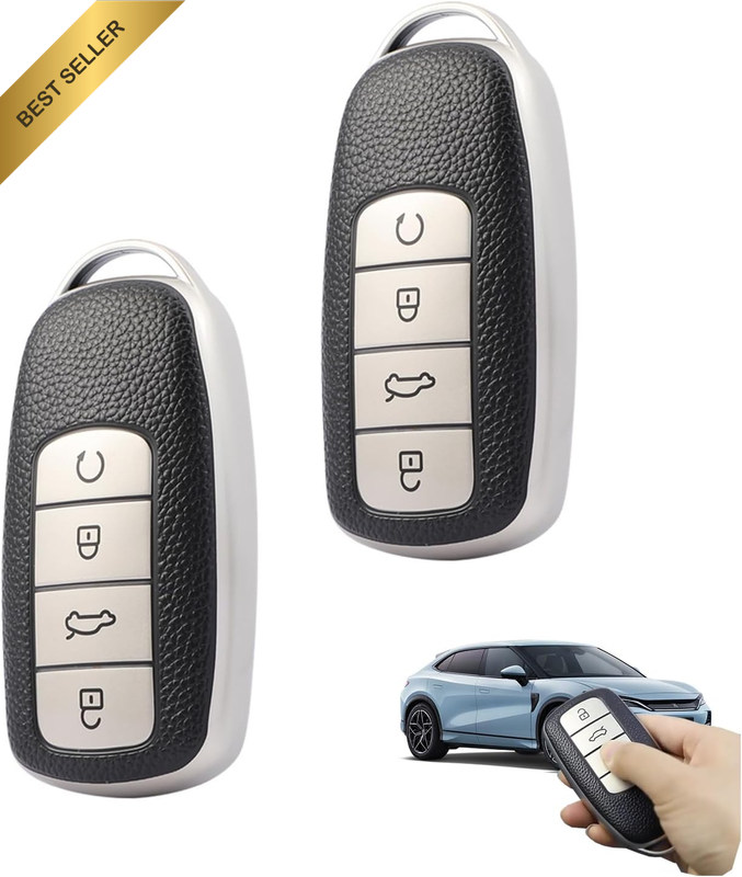 2-Pack Car Smart Key Fob Case Set, Soft TPU Remote Key Fob Cover, Compatible wit