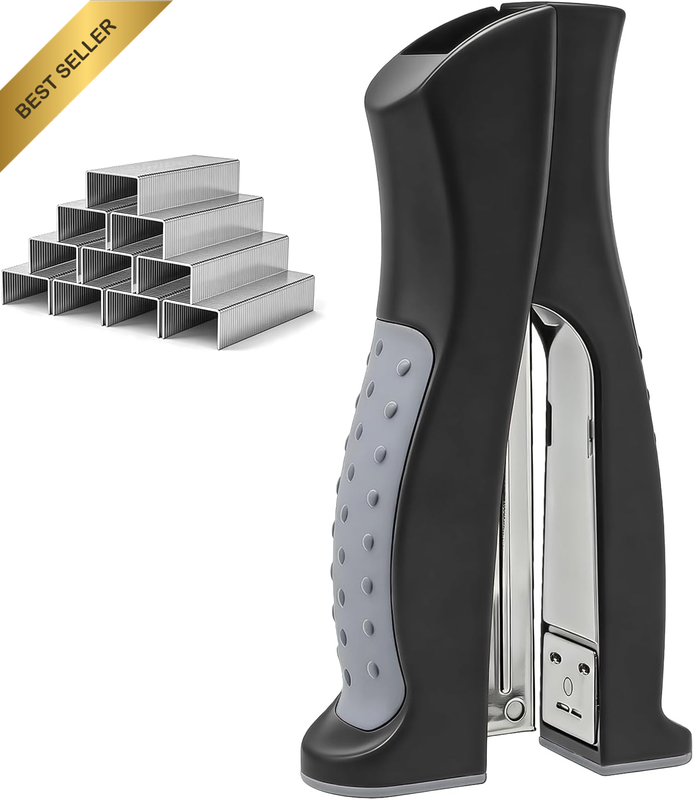 Stand-Up Upright Heavy Duty Full Strip Stapler with 1000 Standard 1/4 Inch Stapl