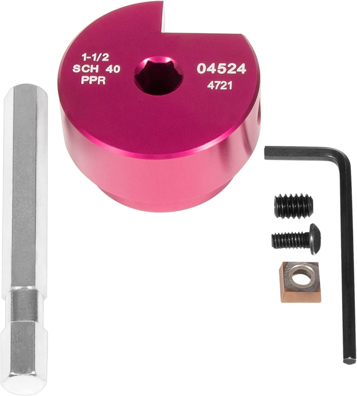 5-Piece Plastic Pipe Reamer Tool Kit for PVC, CPVC & ABS Fittings,Includes 1.25"