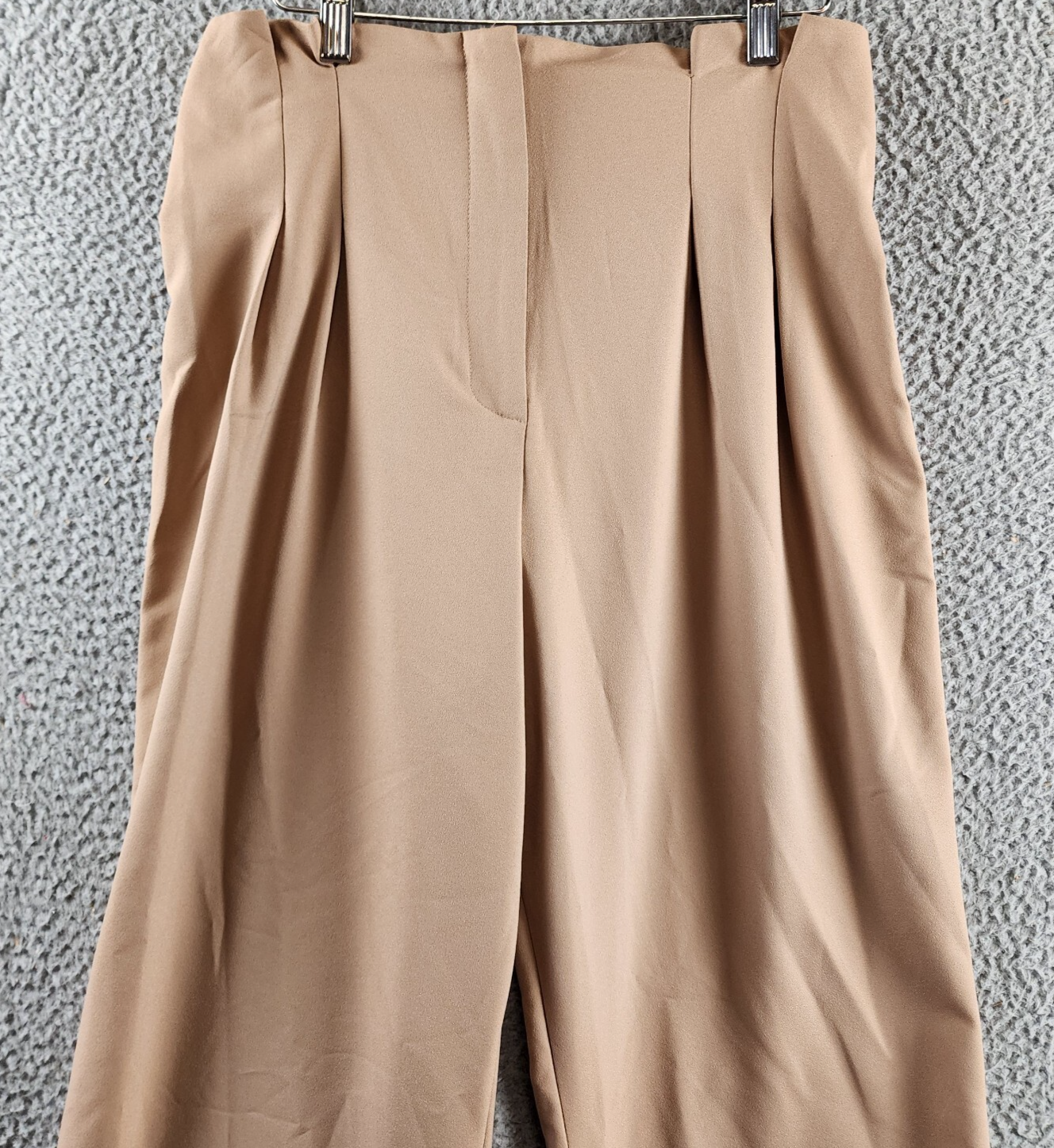 AQUA Pleated Front & Back Wide-Leg Ankle Pants Women's XL Coco Zipper Closure - Picture 3 of 12