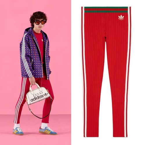 GUCCI MENS PANTS ADIDAS X TRACK JERSEY SWEATPANTS TREFOIL