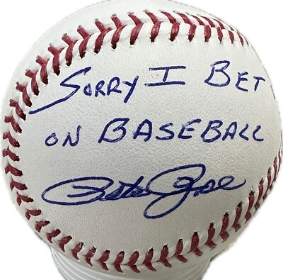 Pete Rose Signed Autographed OML Baseball JSA & Pete Rose Hologram Sorry