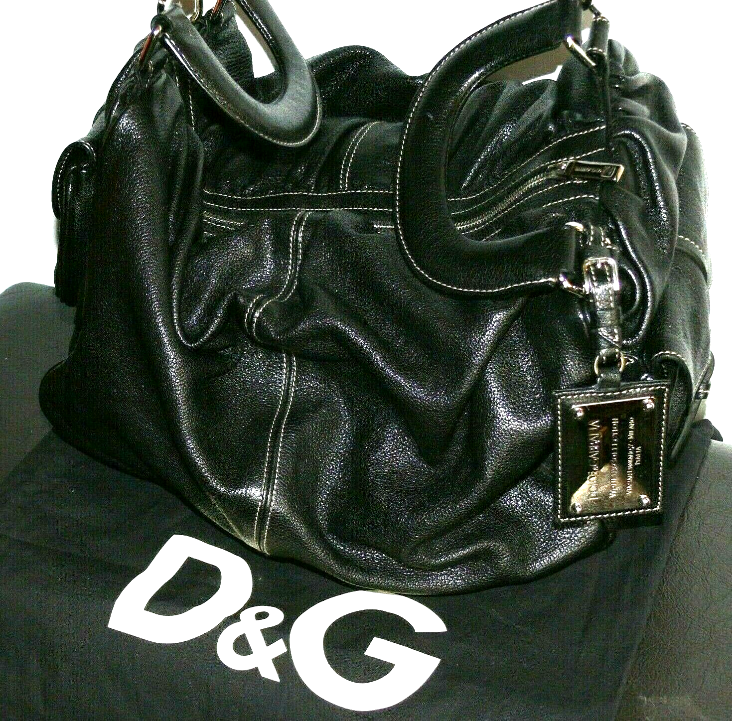 本物 Dolce & Gabbana MISSCURLY レザーハンドバッグ 本物 Dolce & Gabbana MISSCURLY レザーハンドバッグ Authentic