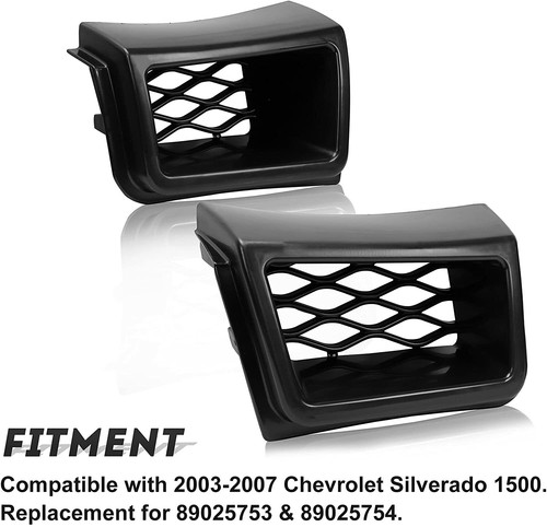 For 03-07 Chevrolet Silverado SS-Style Bumper Caliper Air Duct Set Grille Cover