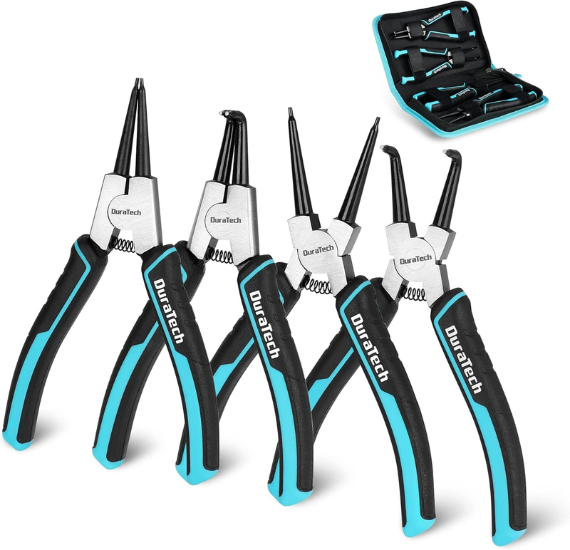4 PCS Snap Ring Pliers Set, 7 Inch Heavy Duty Internal & External Circlip Pliers