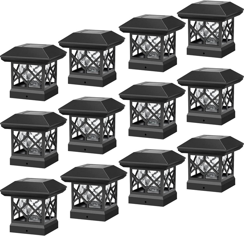 Outdoor - Waterproof Led Fence Post Solar Lights For 3.5x3