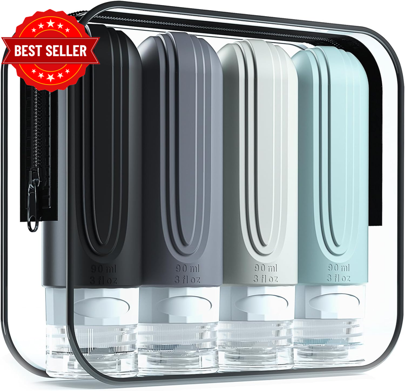 Travel Bottles for Toiletries, Tsa Approved 3Oz Travel Size Containers BPA Free