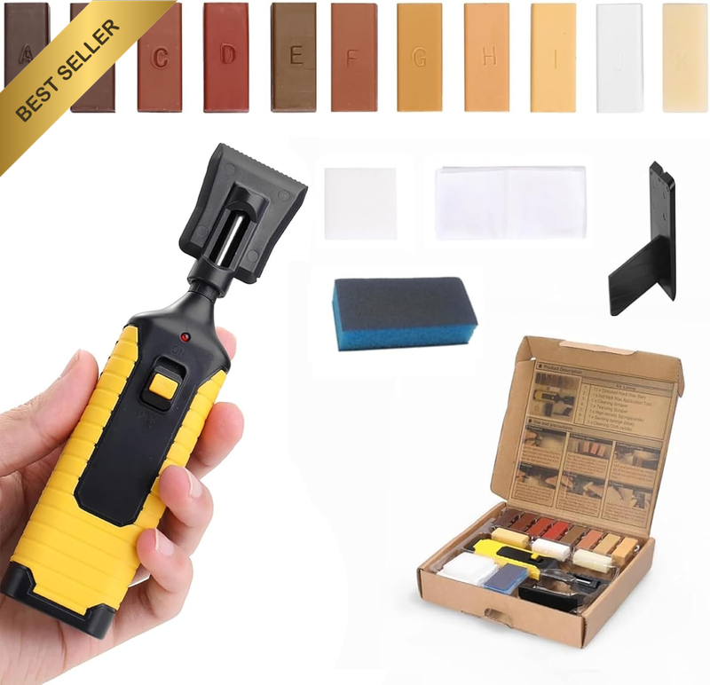 Wood Floor Repair Kit Heat Pen 11 Wax Blocks Scratch Crack Cabinet Table Door Fi