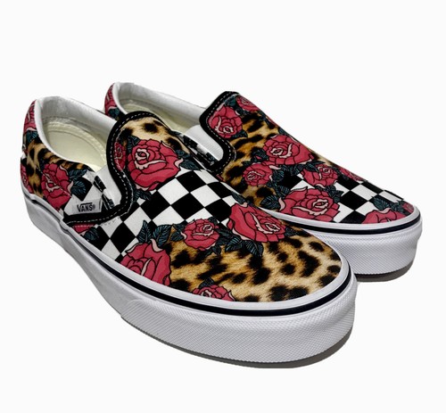 vans rose checkered