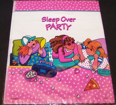 Sleep Over Slumber Party Treat Sacks 8 Count Goody Loot Favor Bags Pink Birthday