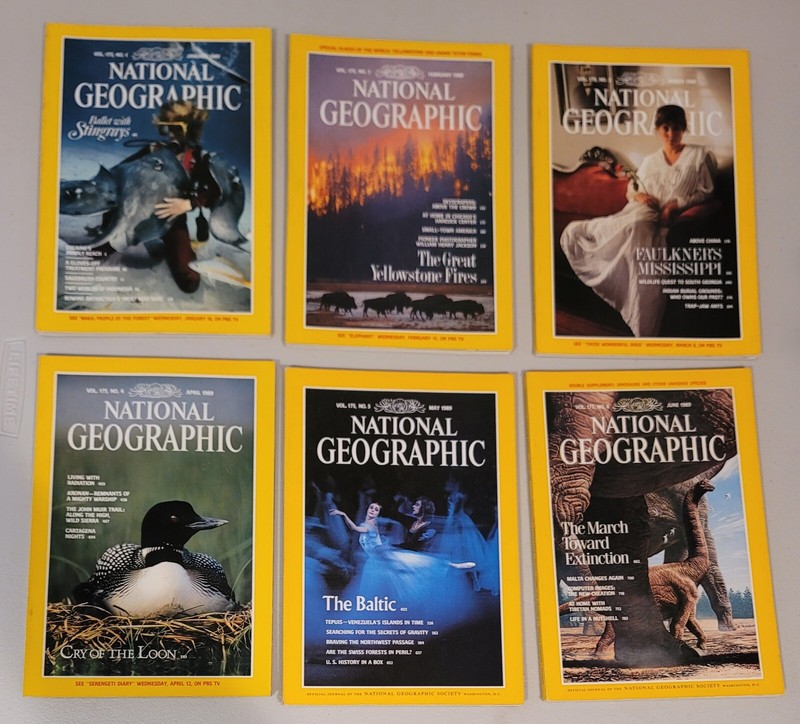 National Geographic Magazine 1989 Complete Year Set of 12! | eBay