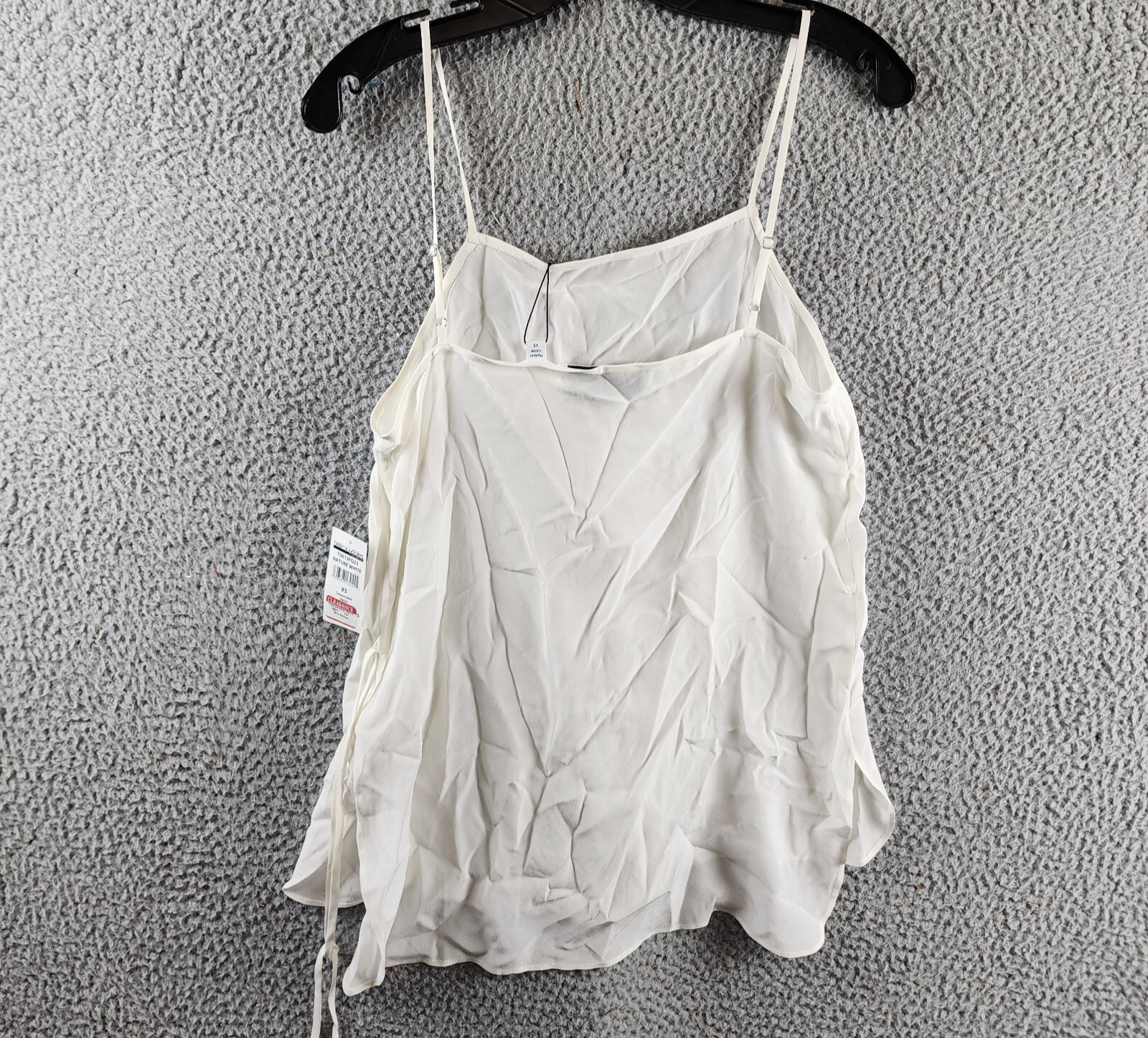 Equipment Femme Willow Silk Top Women's XS Nature White Adjustable Strap - Picture 13 of 15