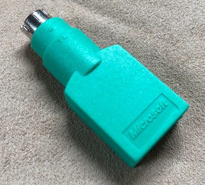 PS2 (PS/2) to USB Microsoft Green Mouse Connector - Price Reduced!