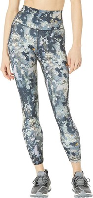 

Женские тайтсы Adidas Studio 7/8, синий оттенок/карбон/принт, средний размер, Blue tint/carbon/print