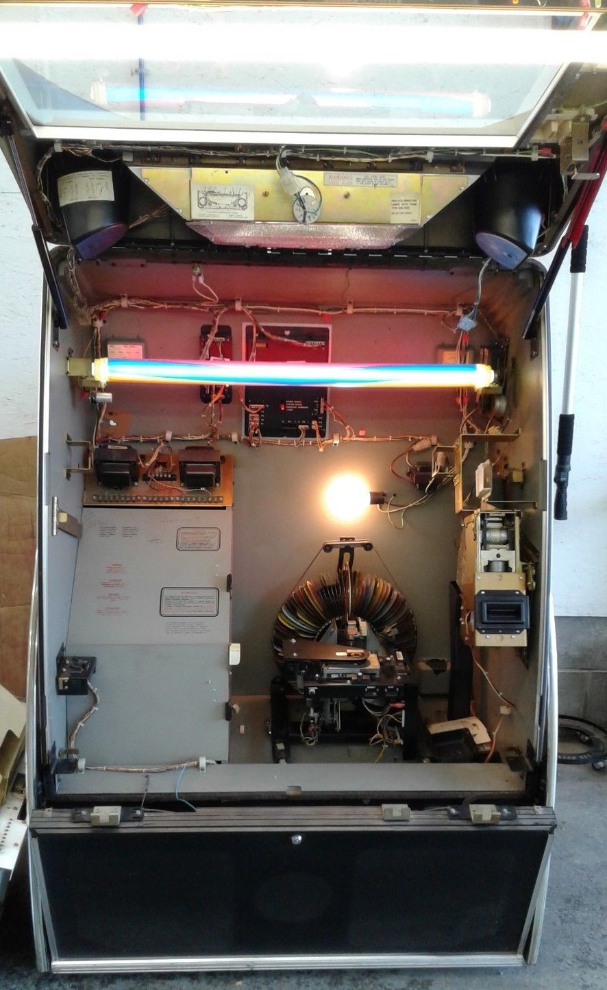 ROWE AMI CD-100C Jukebox, Black w/ Silver accent trim, includes random discs