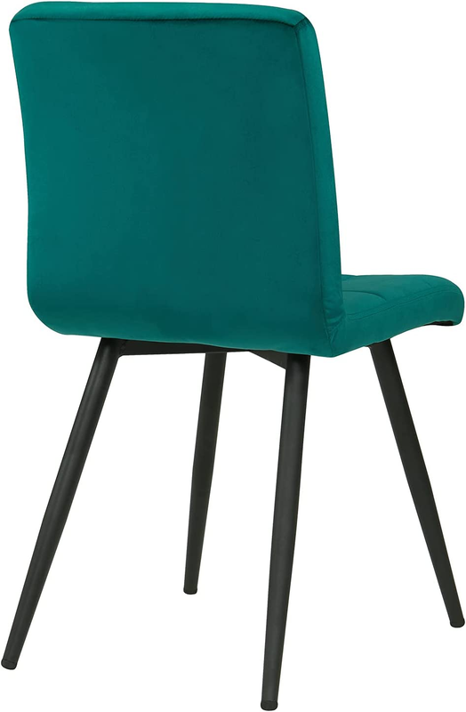 Velvet Dining Chairs Set of 4,Mid Century Modern Dining Room Chairs with Metal L