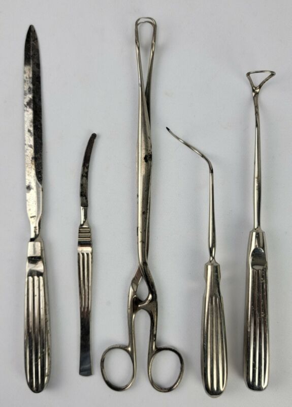 Antique Surgical Tools KNY Sheerer Victorian Needle Bullet Extractor Scalpel
