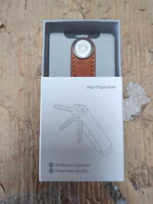Orbitkey LTHO-2-CGTN 2.0 Leather Key Organizer Carry 2-7 Keys Cognac/Tan