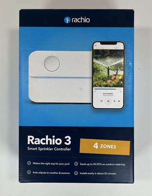Rachio 3 Smart Sprinkler Controller 4 Zone 3rd Gen - 4ZULW-C