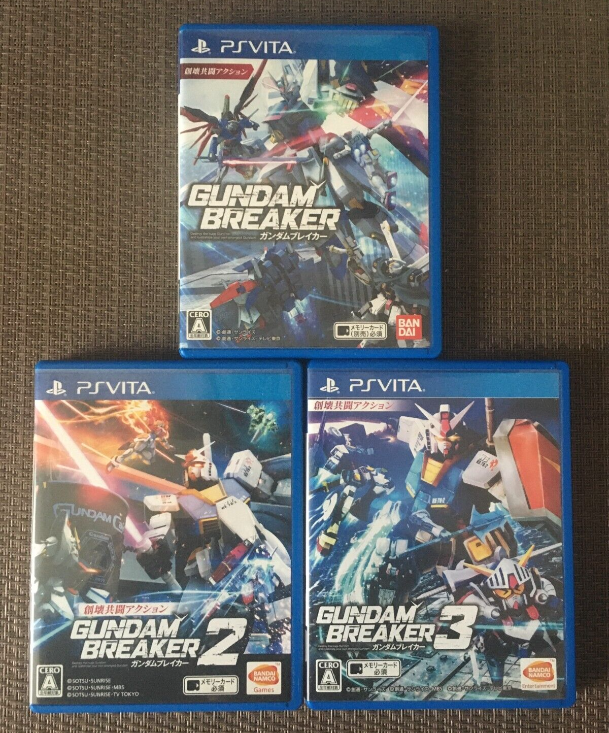 PlayStation Vita - vita  ガンダム　1番 PS Vita Gundam Breaker 1, 2 ,3 Set Sony PlayStation Vita