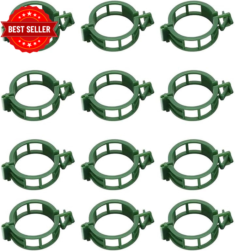 Plant Support Clips, 150 Green Reusable Plant Clips