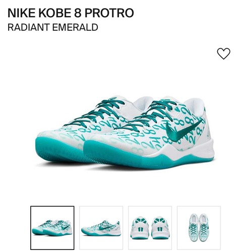 Nike Kobe 8 Protro Aqua Low Radiant Emerald Size 11.5M/13W