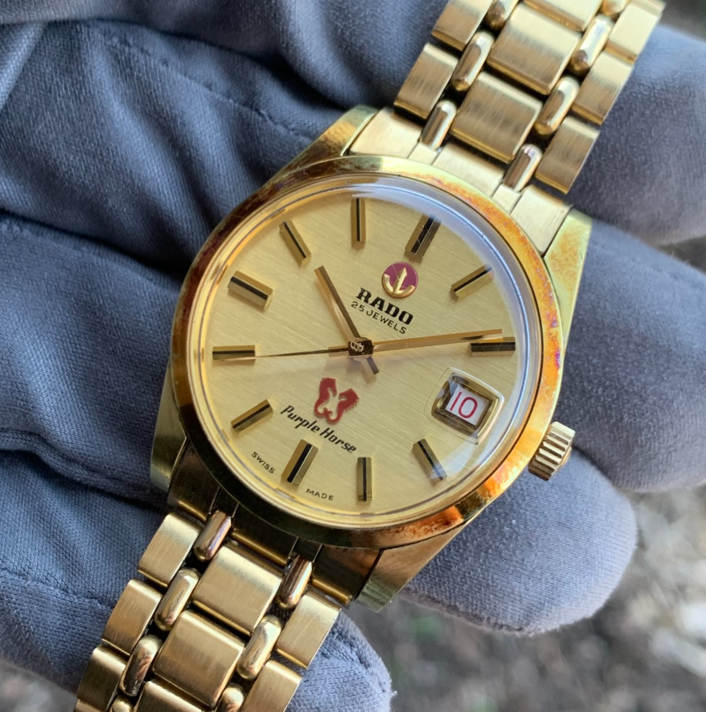 ☆RADO ラドー Purple Horse パープルホース シルバー文字盤 手巻き 