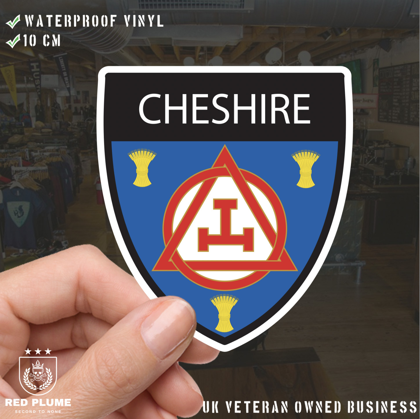 Cheshire Masonic Holy Royal Arch Shield Sticker - Picture 1 of 4