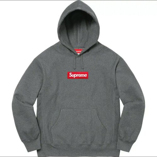 Supreme Box Logo Hooded Hoodie Charcoal Large IN HAND FW21 Supreme Box Logo Hooded Hoodie Charcoal Large IN HAND FW21