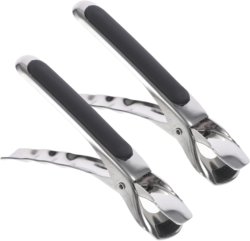 Anti- Scald Plate Gripper Stainless Steel Bowl Clip 2Pcs Hot Dish Gripper Anti-S