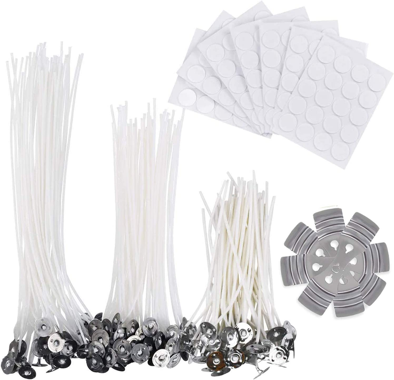 Candle Making Kit - 150Pcs Low Smoke Natural Candle Wicks (10Cm/4In,15Cm/6In and