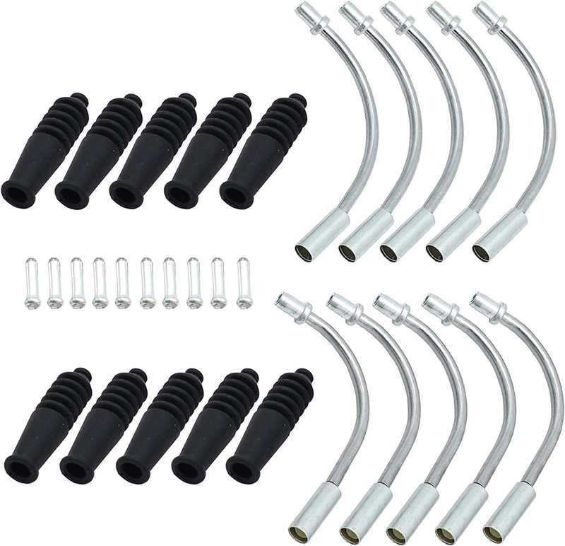 Bike V Brake Noodle Cable Guide Pipe Rubber Boots Bicycle Cycling 10 Sets(30Pcs)