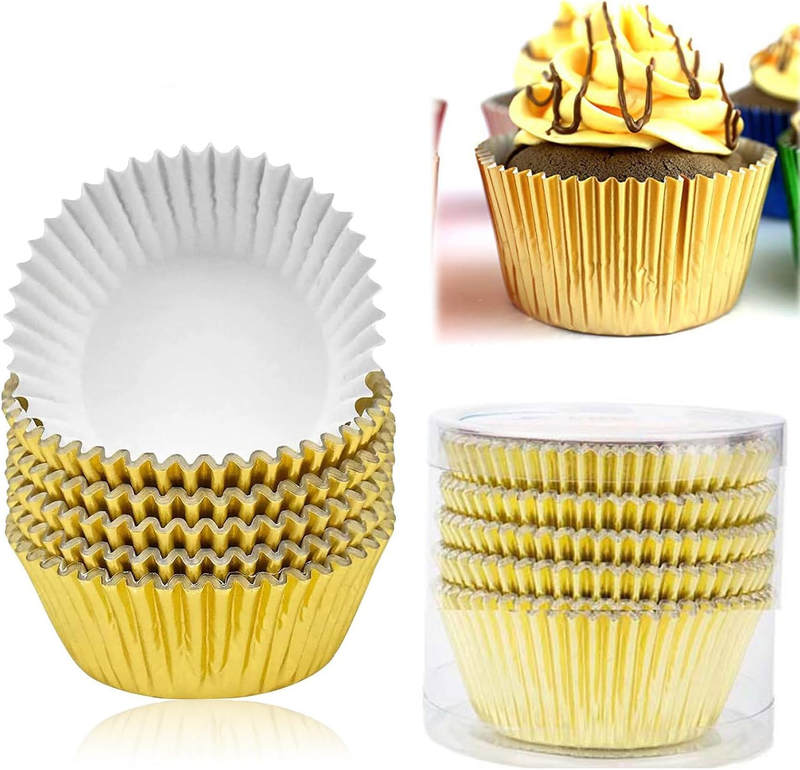 Heatunk Oil-Proof Cupcake Baking Paper Cups - 100Pcs for Perfectly Wrapped Cupca