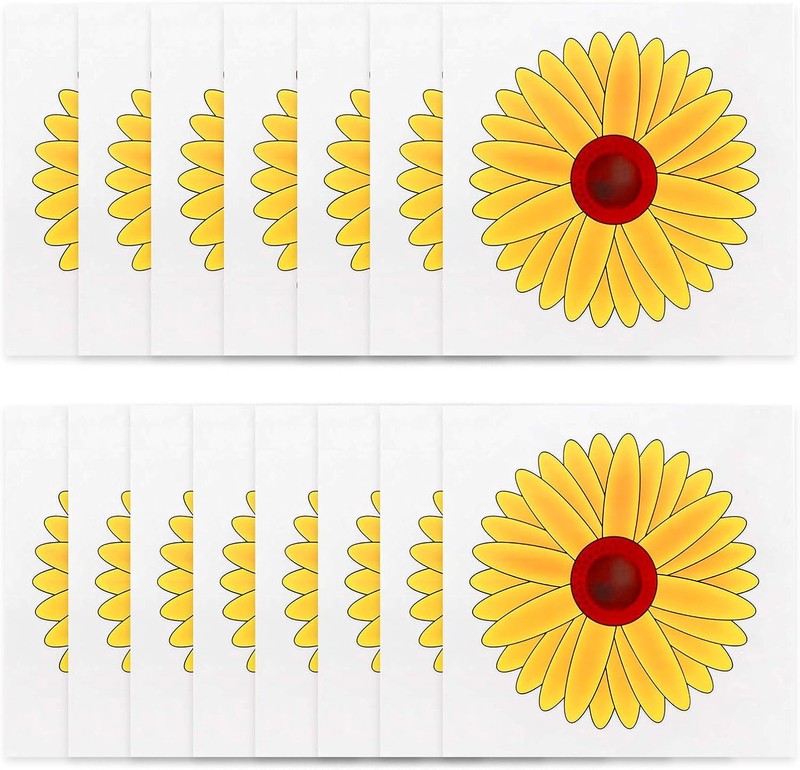15 Pack Window Fly Paper, Indoor Sticky Fly Tape, Plant Gnat Bug Traps, Sunflowe
