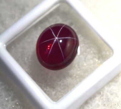 7 Ct Loose Gemstone Natural 6 Rays Red Star Ruby Oval Cabochon