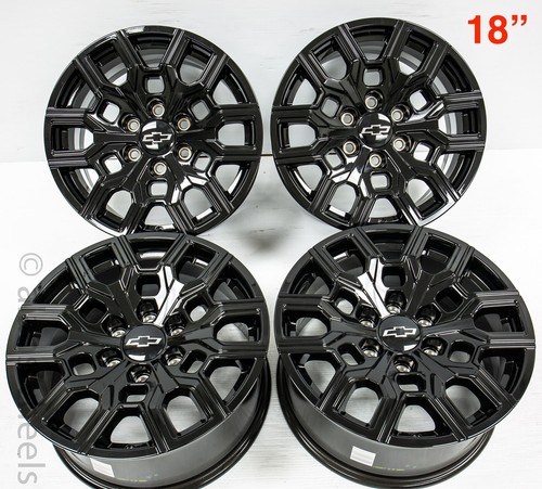 2024 Chevy Silverado Tahoe Suburban OEM 18in Gloss Black Wheels Rims
