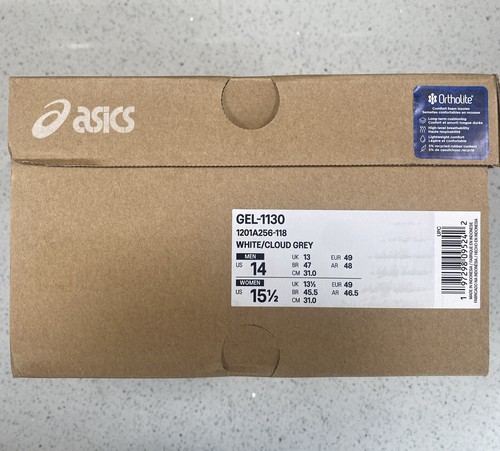 Pre-owned Asics Gel 1130 'cloud Grey White' 1201a256-118 Size 14