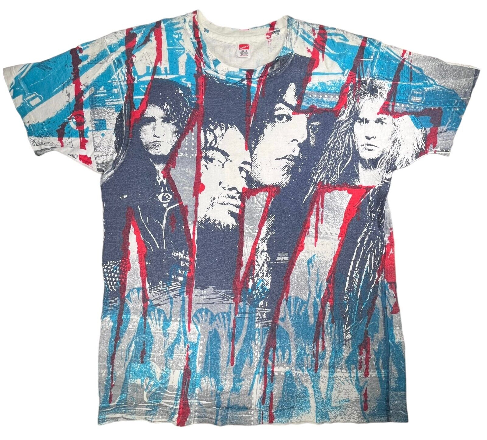 Vintage Original KISS All Over Print Band T-shirt Winterland Vintage Original KISS All Over Print Band T-shirt Winterland