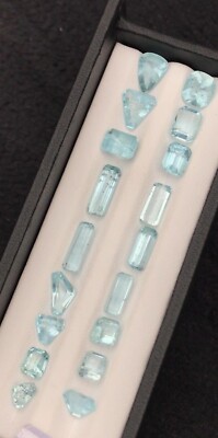 22.50ct Natural AQUAMARINE Gems lot Nice Color and Lustre - UNTREATED - Nigeria